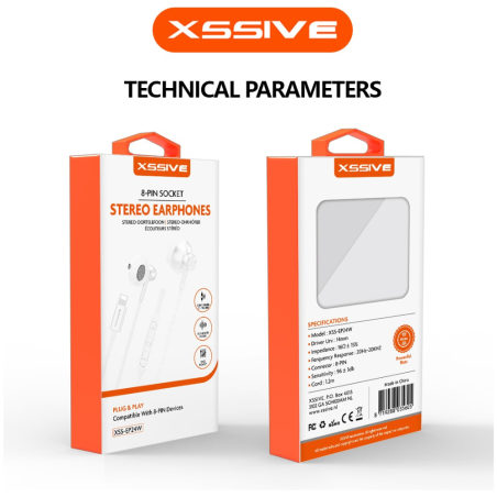 Écouteur Stereo avec Fil Lightning XSSIVE XSS-EP24W - Blanc — Accessoire · Smarty Paris 18e